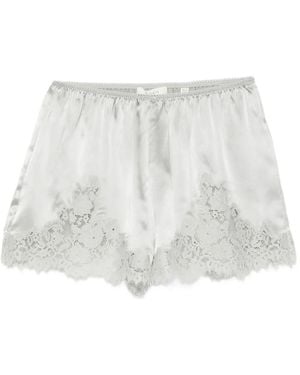 Doen Pantalones Cortos Iona Con Ribete De Encaje - Blanco