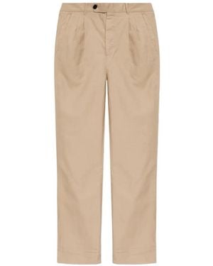 AllSaints Pleated Straight-Leg Pants - Natural