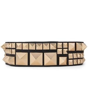 Kat Maconie Sam Pyramid Stud-Embellished Belt - White