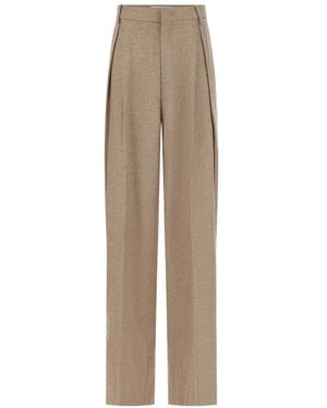 Iceberg Pleated Wide-Leg Trousers - Natural