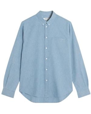 Maison Kitsuné Profile Fox Cotton Shirt - Blue