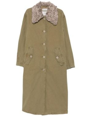 Our Legacy Tundra Faux-Fur Collar Coat - Natural