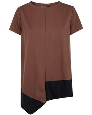 Pierantoniogaspari Asymmetric-Hem T-Shirt - Brown
