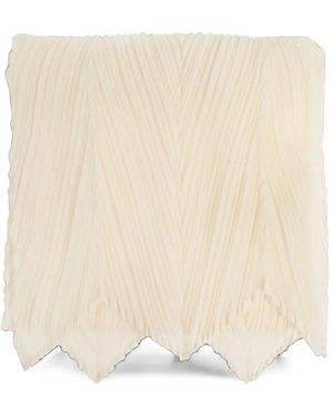 Pleats Please Issey Miyake Fular Plisado Con Borde En Zigzag - Neutro