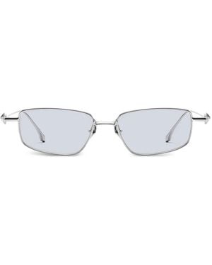 Gentle Monster Saga 02 Rectangular-Temple Sunglasses - Metallic