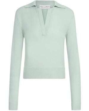 Oscar de la Renta Wollen Pullover Met Polokraag - Blauw