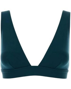 Eres V-Neck Bikini Top - Blue