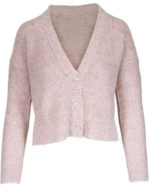 Kinross Cashmere Button-Front Cardigan - Pink