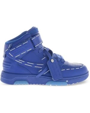 Off-White c/o Virgil Abloh High-Top Sartorial Stitching Trainers - Blue