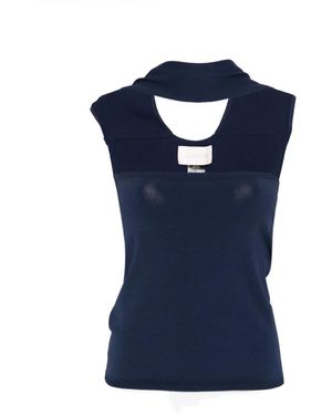 Circus Hotel Cut-Out Top - Blue