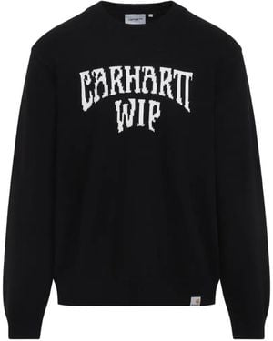 Carhartt Deck Pullover Mit Logo-Intarsie - Schwarz