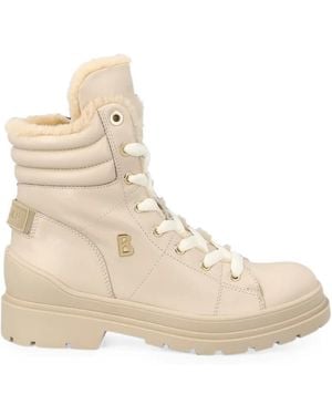 Bogner Quilted Leather Ankle Boots - Natural