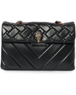 Kurt Geiger Kensington Quilted Leather Shoulder Bag - Black