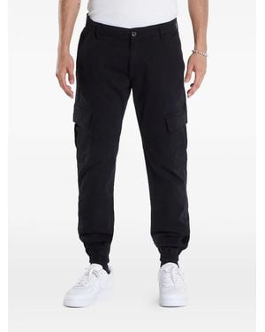 Urban Classics Elasticated-Cuff Cargo Pants - Blue