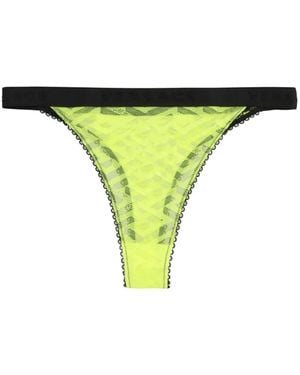 Versace Tanga Mit Spitze - Gelb