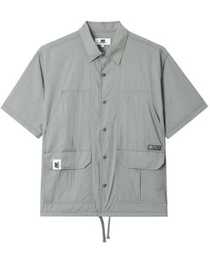 Chocoolate Camicia A Maniche Corte Con Coulisse - Grigio