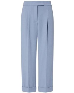 Liu Jo Mélange Trousers With Cuff - Blue