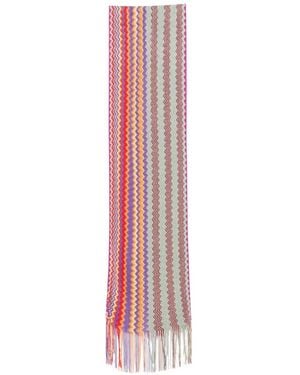 Missoni Bufanda De Punto En Zigzag - Blanco