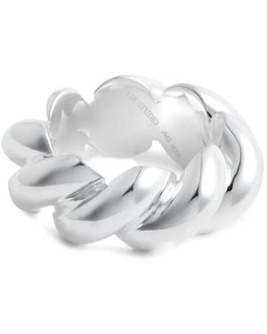 LIE STUDIO Christine Twisted Ring - White