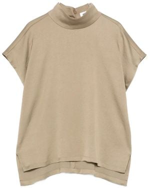DRYKORN Alaria funnel-neck short-sleeve top - Neutro