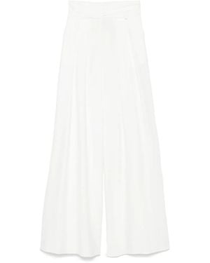 Nissa Pantaloni Con Arricciatura - Bianco