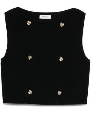 Sandro Knitted Vest - Black