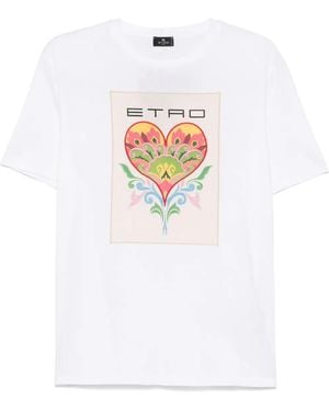 Etro Logo Print T Shirt - White