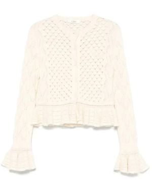 Chloé Cárdigan Con Volantes - Blanco