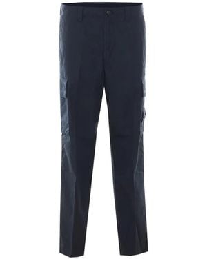 Stone Island Katoenen Canvas S.I. Ghost Cargo Broek - Blauw
