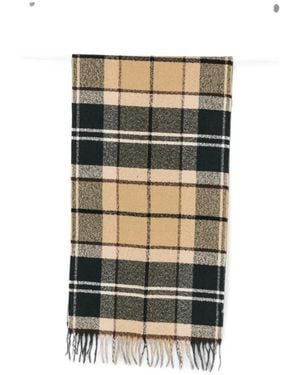 Barbour Deanna Tartan Fringed Scarf - Natural