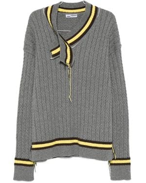 SONIA CARRASCO Cable-knit striped sweater - Grau