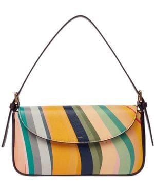 Paul Smith Swirl Leather Shoulder Bag - Blue
