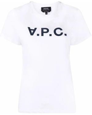 A.P.C. Flocked Logo T-shirt - White