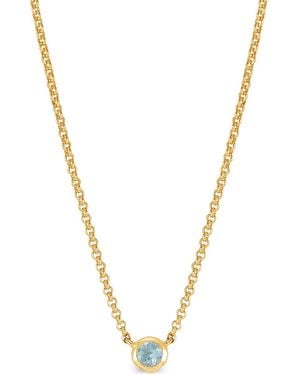 Dower & Hall Dewdrop Gemstone Pendant Necklace - Metallic