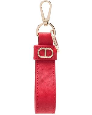 Twinset Logo-Plaque Keyring - Red