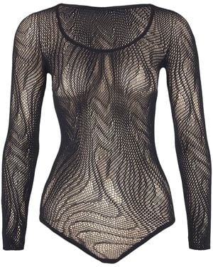 Wolford Snake Net String Body - Zwart