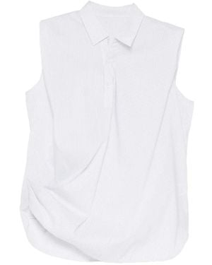 JNBY Striped Draped Blouse - White