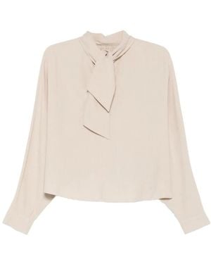 Alysi Long Sleeve Blouse - White