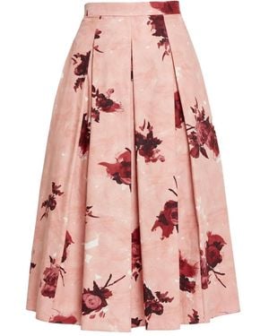 Erdem ローズプリント スカート - ピンク