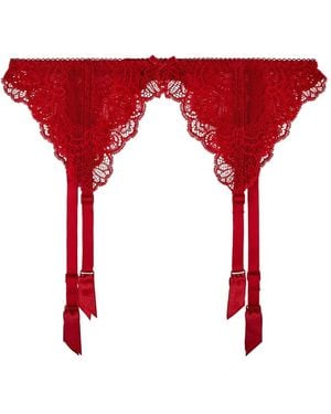 Aubade Danse Des Sens Lace Suspender Belt - Red
