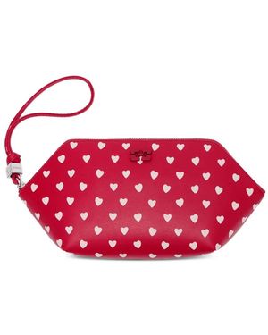 Ganni Bou Make Up Pouch With Dots - Red