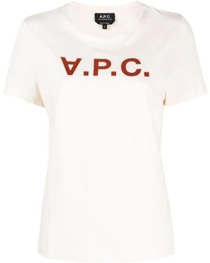 A.P.C. Logo-Print Cotton T-Shirt - White