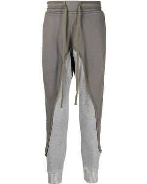 Greg Lauren Patchwork Drawstring Trousers - Grey