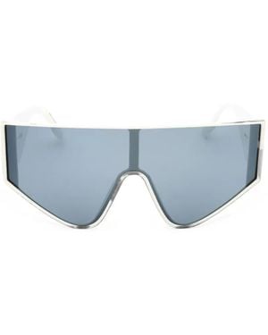 KARL LAGERFELD Shield Geometric-Frame Sunglasses - Blue