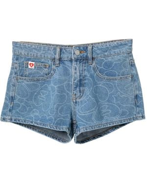 AAPE BY A BATHING AP Heart-Print Jeans - Blue