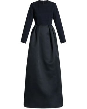 Greta Constantine Robe Longue Santi À Manches Longues - Black