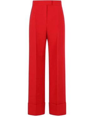Valentino Garavani Turn-Up Hem Pants - Red