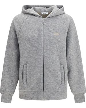 Gcds Logo-Patch Hoodie - Gray