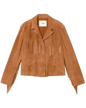 Xirena Fringed Jacket - Brown