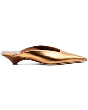 Vic Matié Pointed-Toe Mules - Metallic